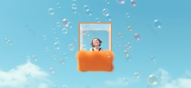 可爱风儿童节蓝天白云小孩子笑脸泡泡蓝色背景插画手绘图,插画/手绘图,插画/手绘图库,插画/手绘图下载,插画/手绘